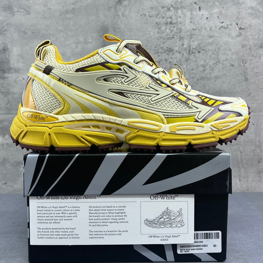 Off-White Be Right Back Lemon Yellow Brown