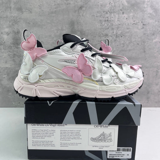 Off-White Be Right Back Pink White Butterflies