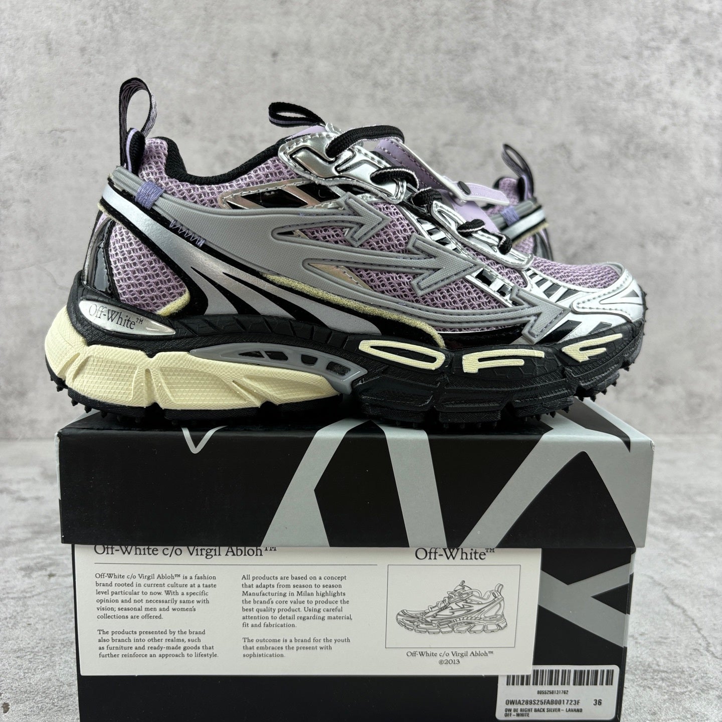 Off-White Be Right Back Grey Black Lilas