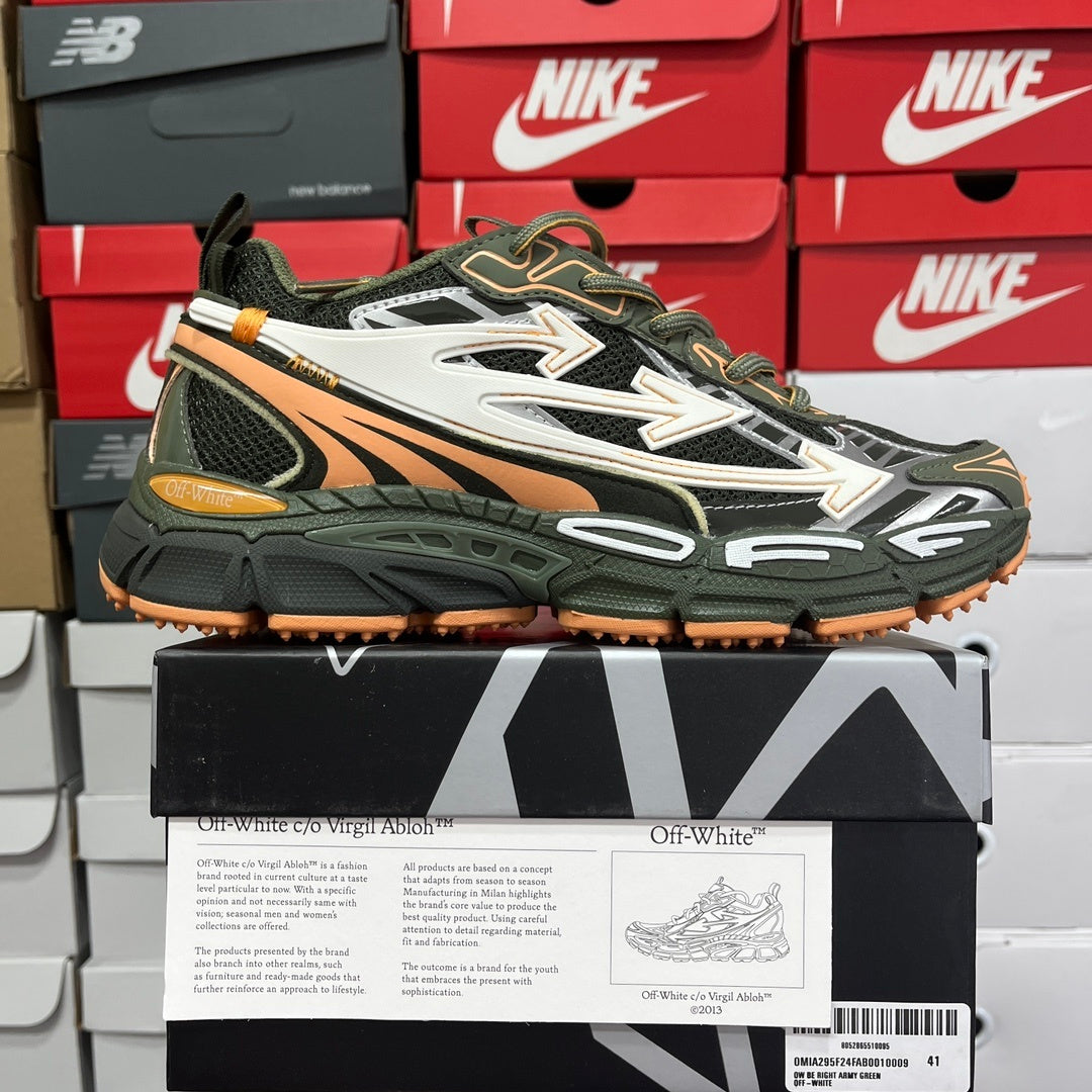 Off-White Be Right Back Khaki Green Orange