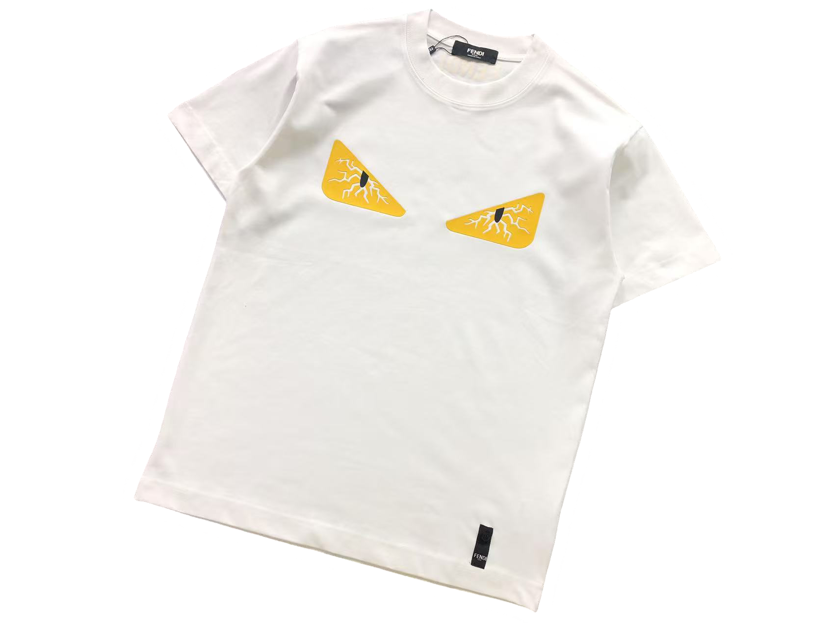 Fendi Lightning Monster Eyes Tee White