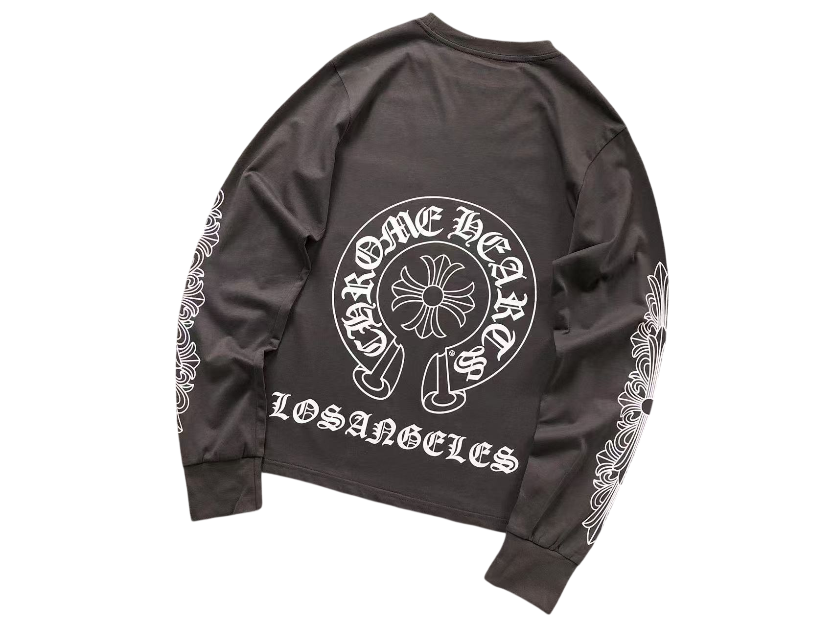 Chrome Hearts Horseshoe Cross Logo Longsleeve Anthracite Grey