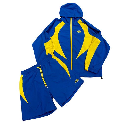 Syna World Vortex Woven Short Set Blue/Yellow