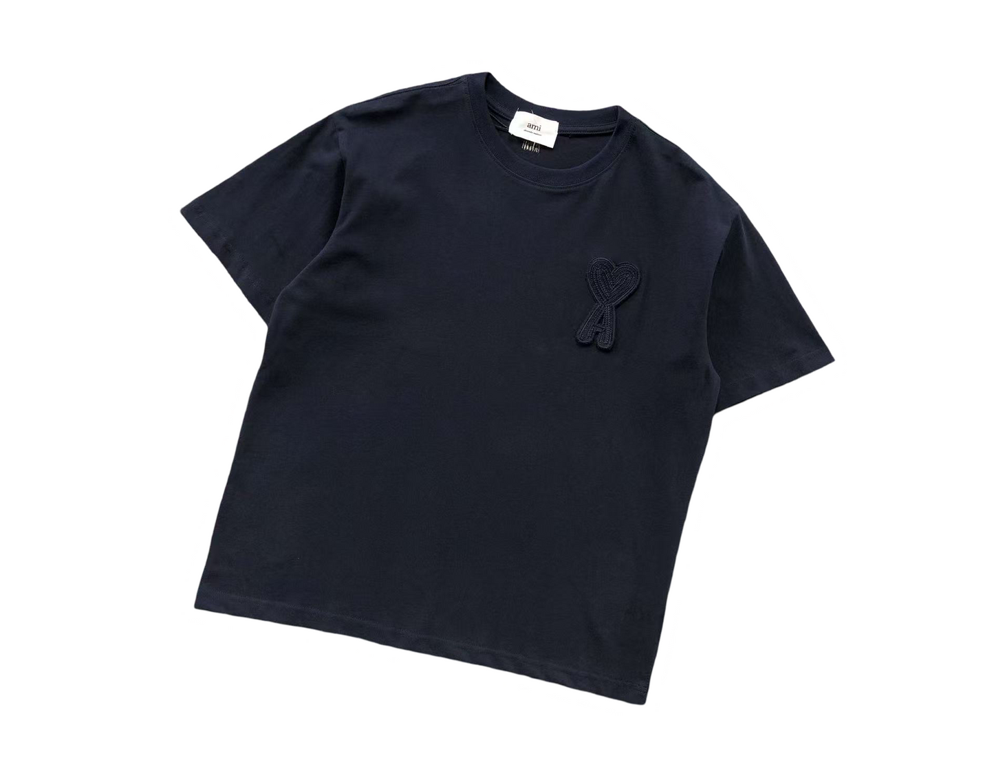 AMI Paris Maxi Heart Tee Navy