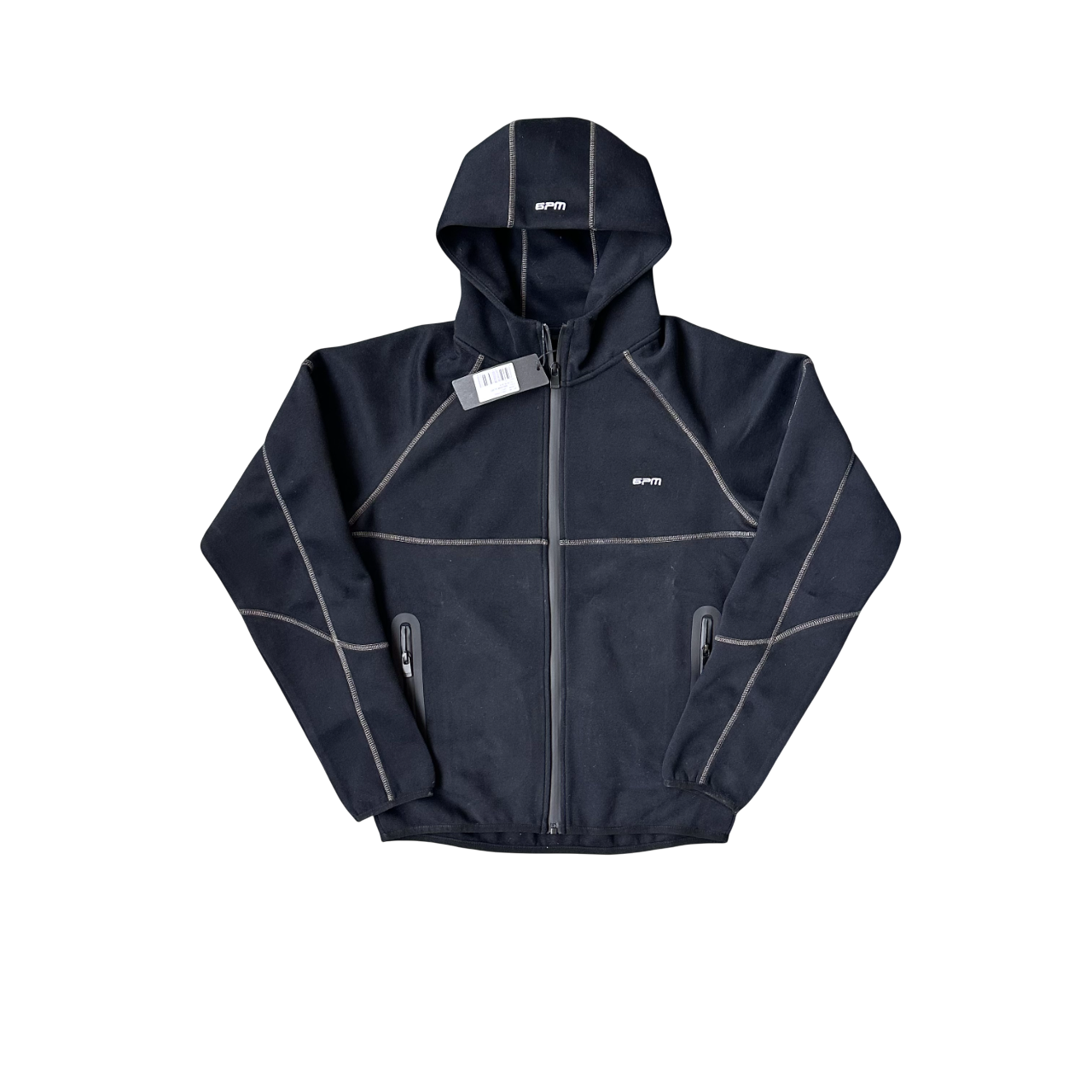 6PM Tech Zip Hoodie Black