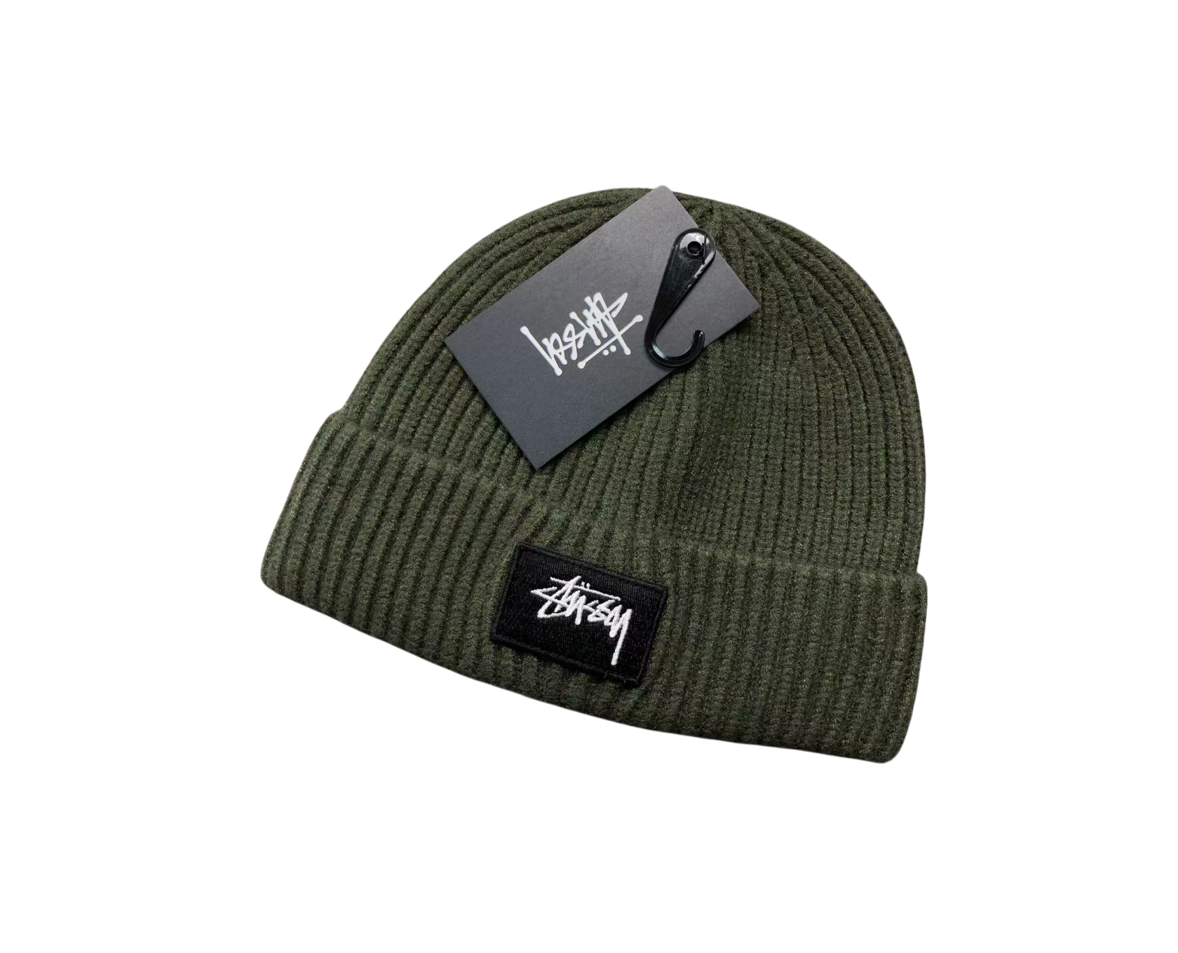 Stussy Logo Beanie Khaki