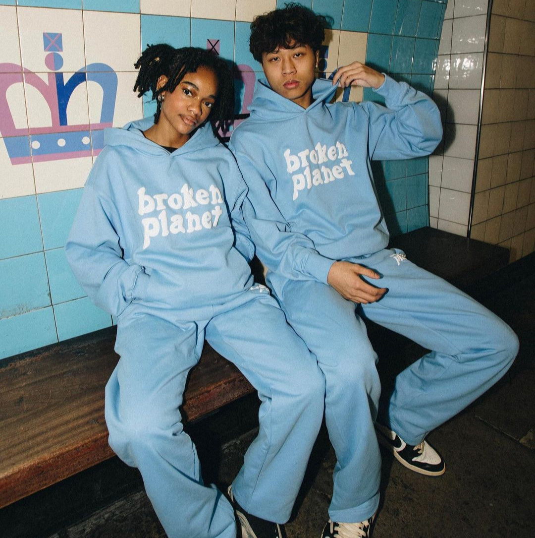 Broken Planet Classic Hoodie Baby Blue