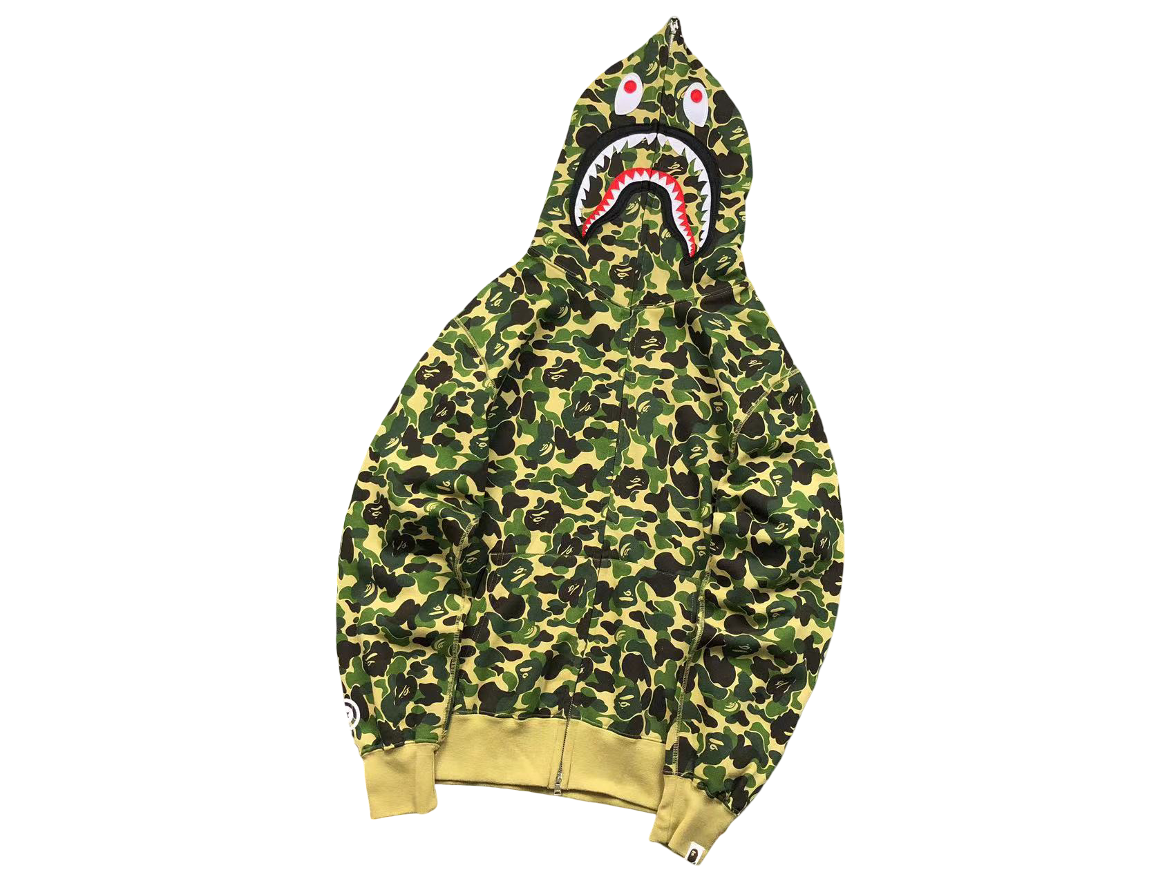 BAPE ABC Camo Shark Full Zip Hoodie Green