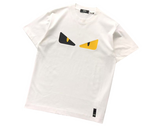 Fendi Bicolor Monster Eyes Tee White