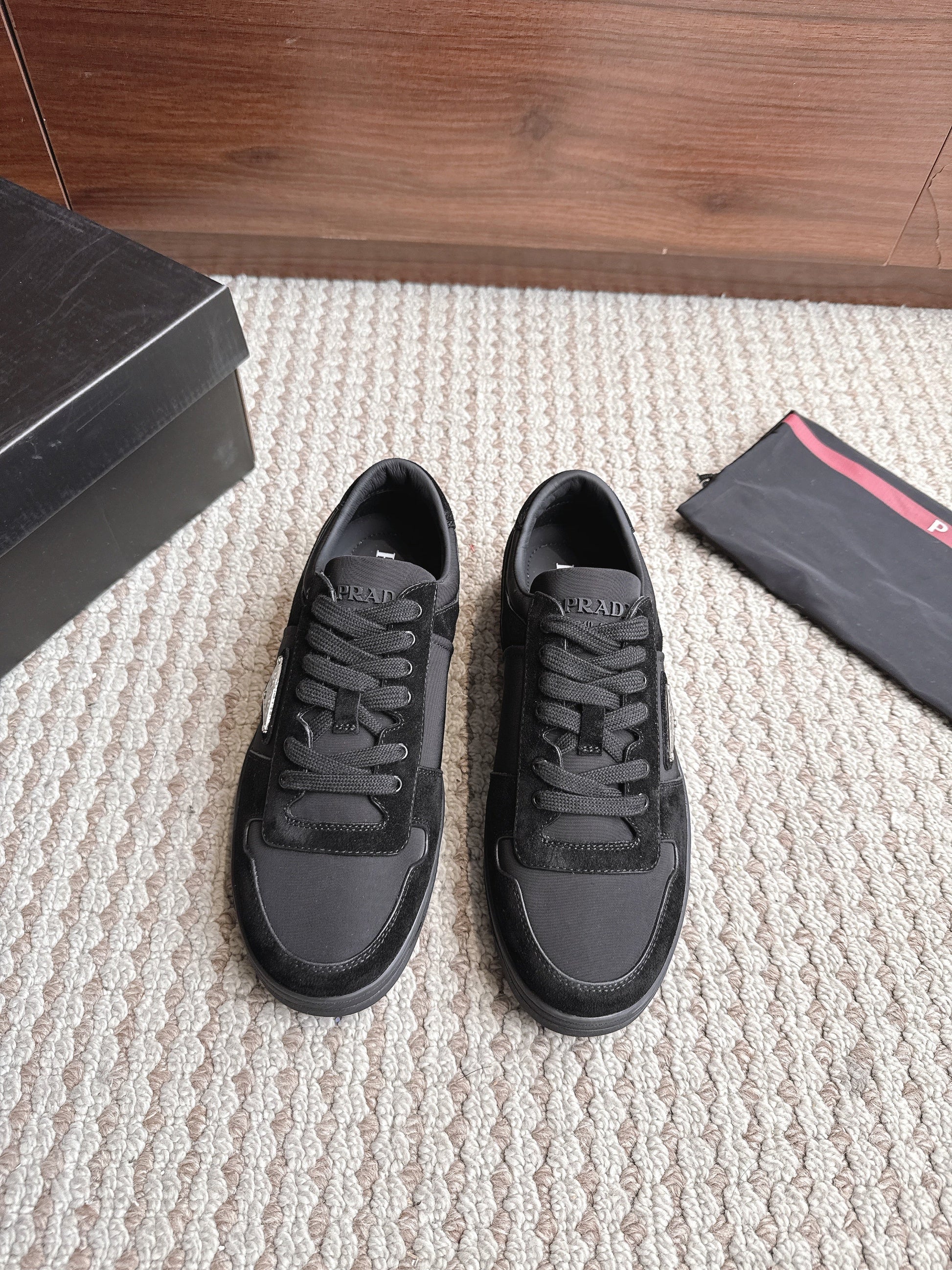 Prada Downtown Leather Suede Black