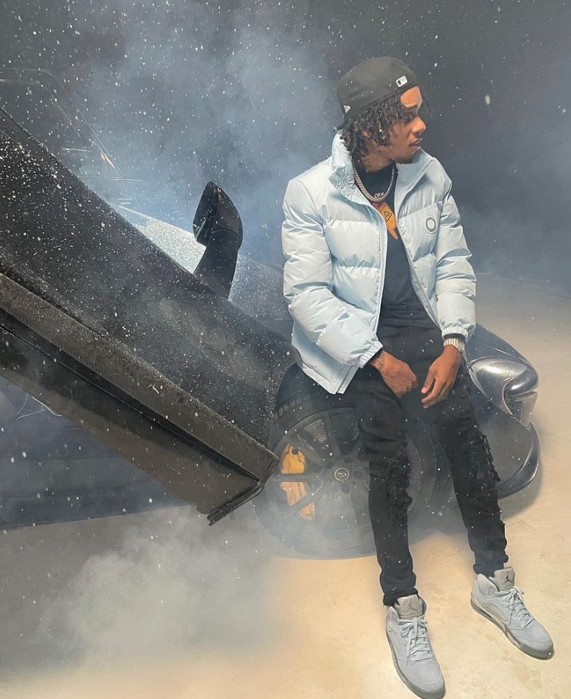 Trapstar Irongate Detachable Hooded Puffer Jacket Ice Blue