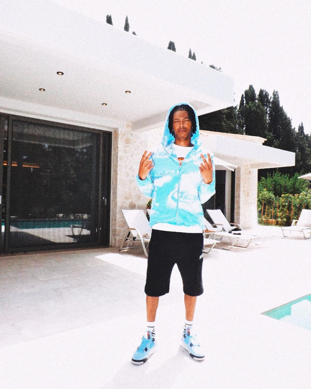 Trapstar Hyperdrive Cloud Windbreaker Jacket Blue/White