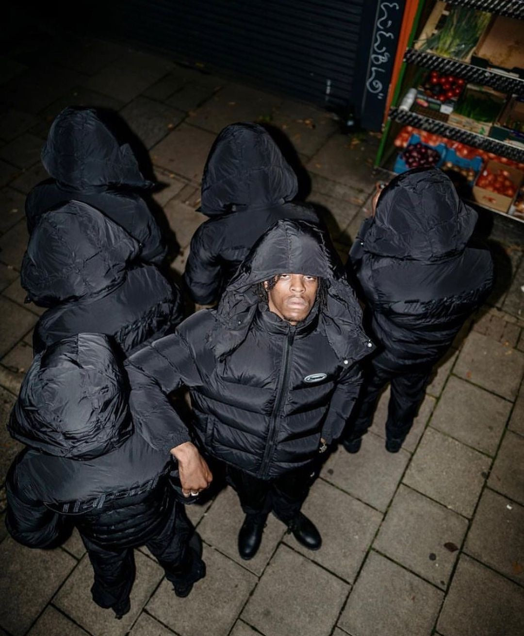 Trapstar Hyperdrive Detachable Hooded Puffer Jacket Triple Black