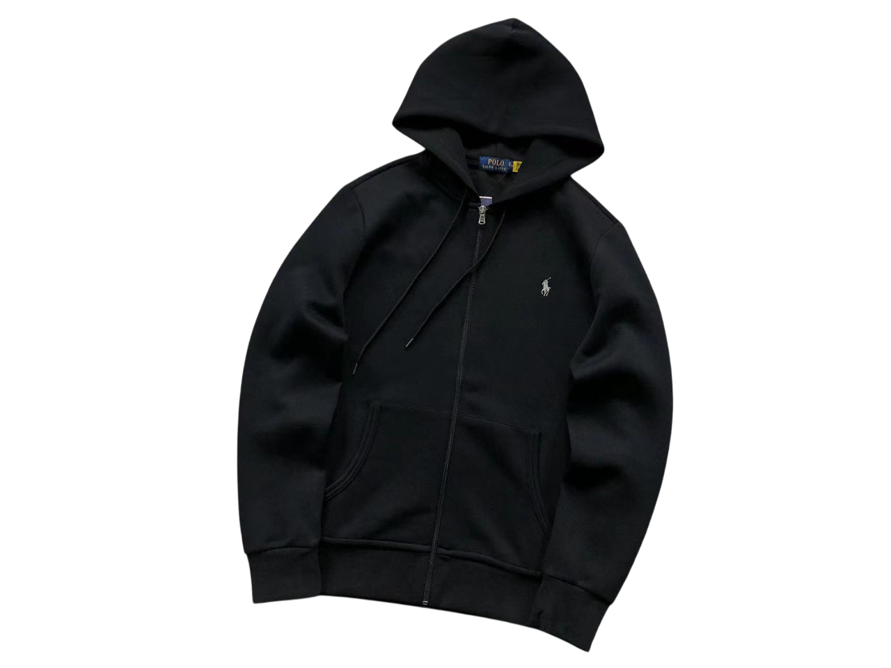 Ralph Lauren Classic Zip Hoodie Black/Grey