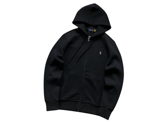Ralph Lauren Classic Zip Hoodie Black/Grey