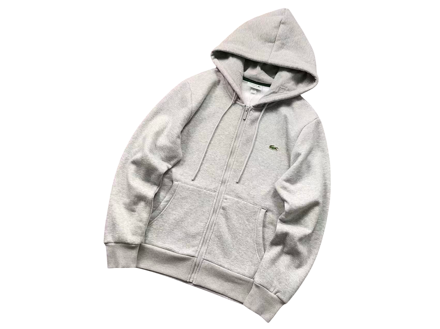 Lacoste Classic Zip Hoodie Grey