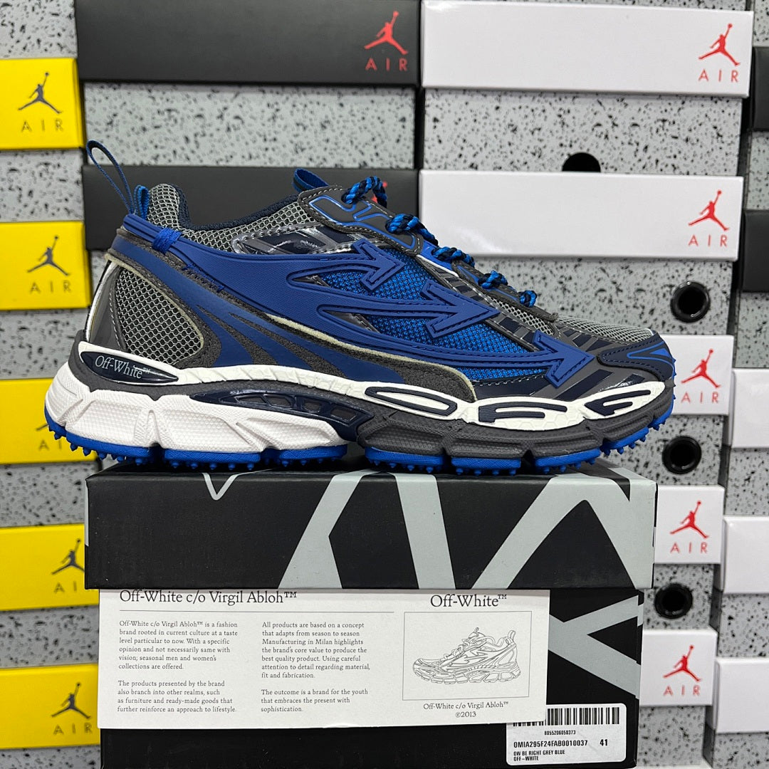 Off-White Be Right Back Navy Metallic Grey