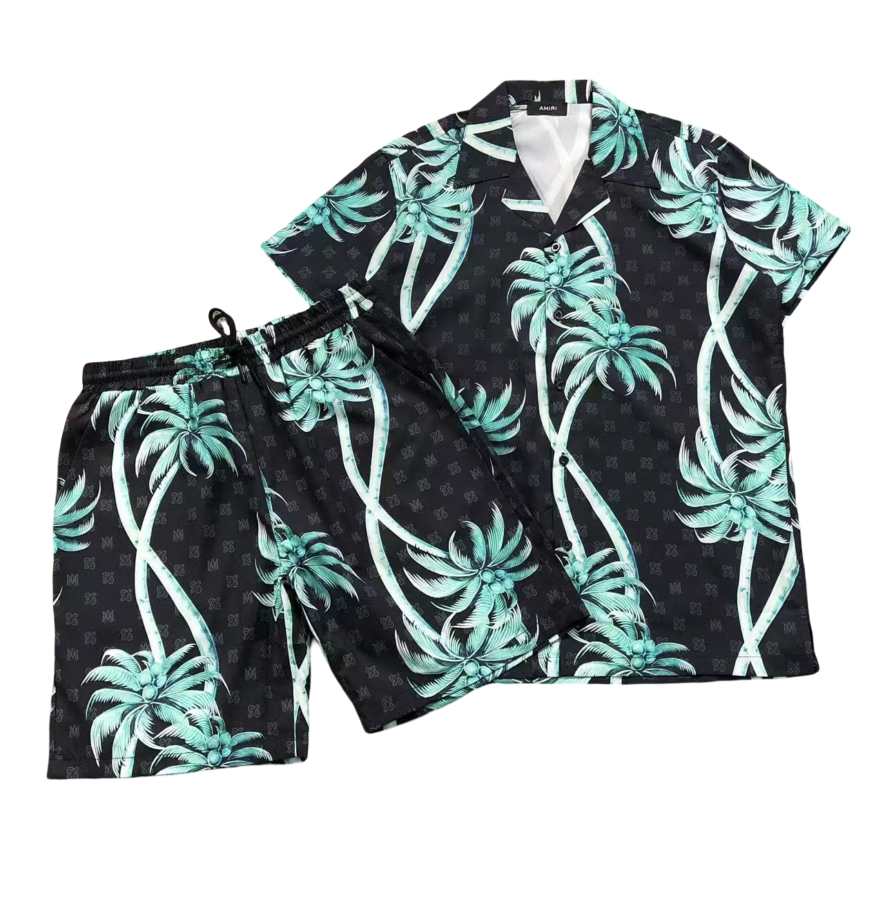 AMIRI Palm Tree Short Set Black