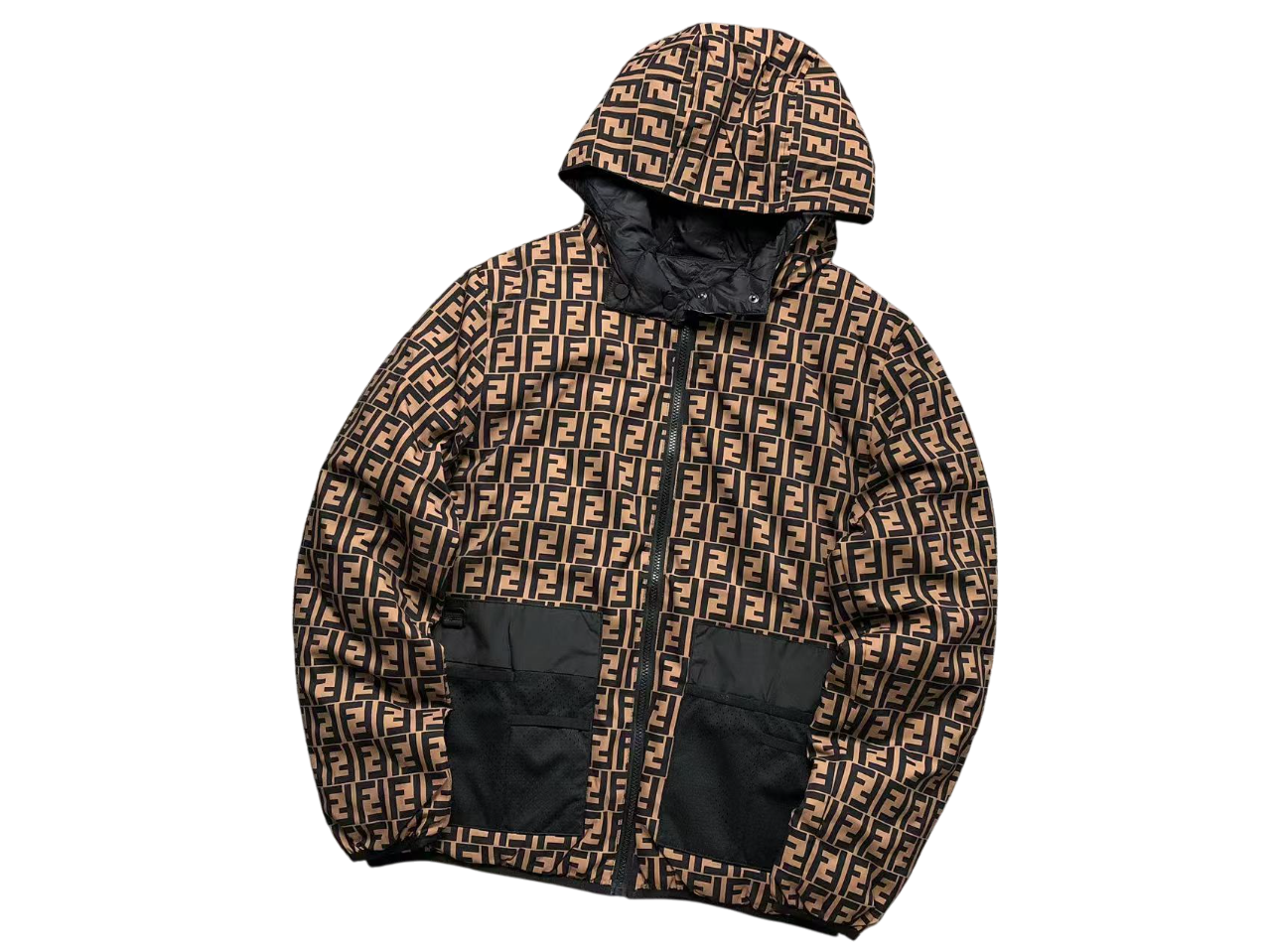 Fendi Reversible Puffer Jacket Black