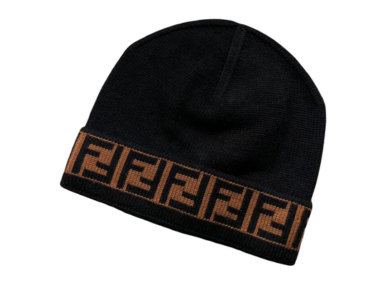 Fendi Monogram Beanie Black