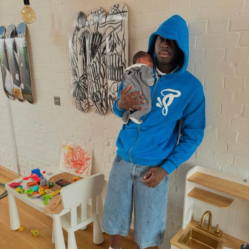 Syna World Void Zip Hoodie Blue
