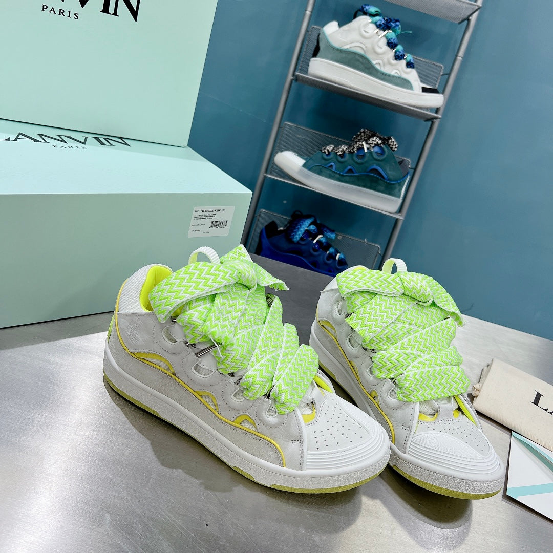 Lanvin Curb Light Grey/Mint Green