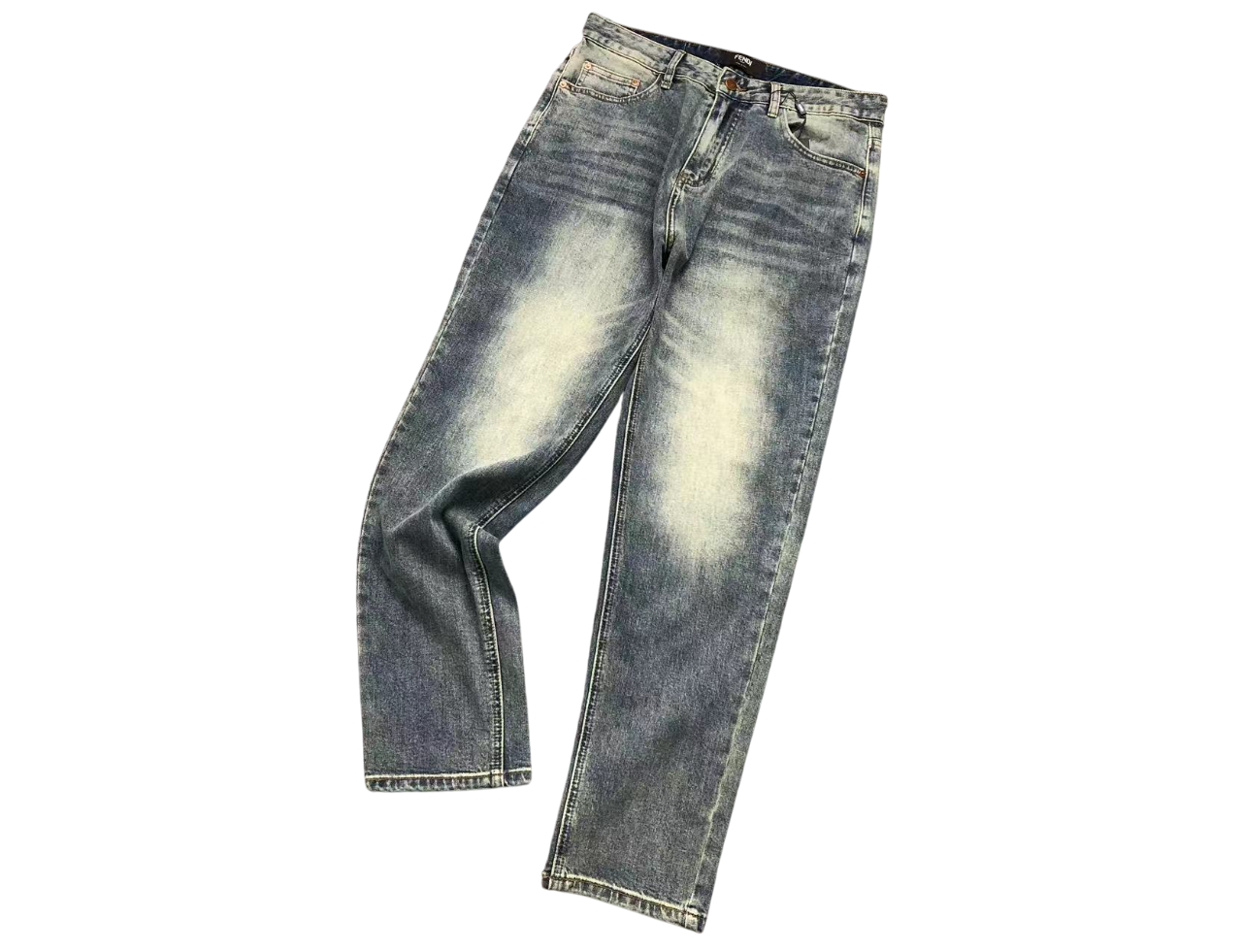 Fendi Mosaic Denim Jeans Blue