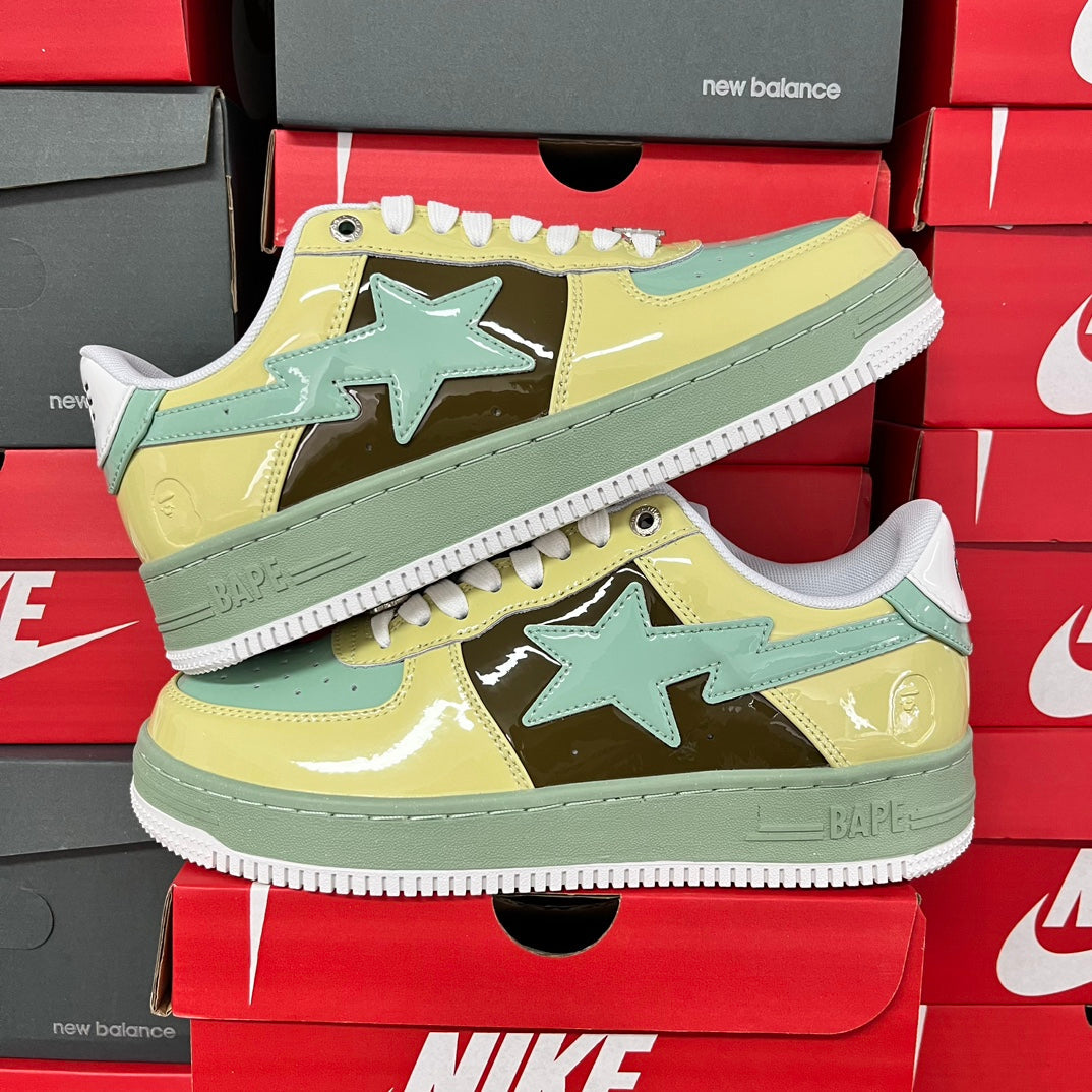 A Bathing Ape Bapesta Green/Yellow/Brown