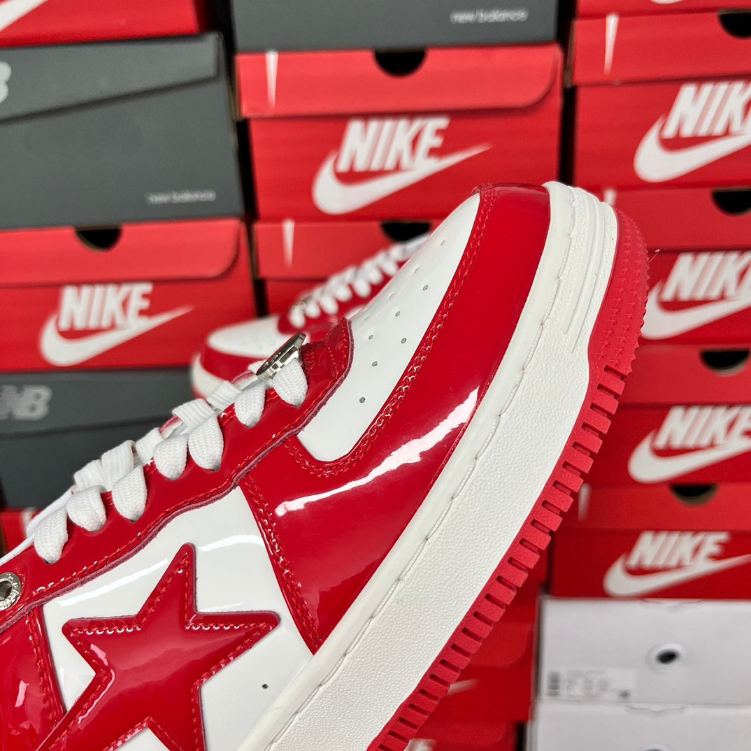A Bathing Ape Bapesta Red/White
