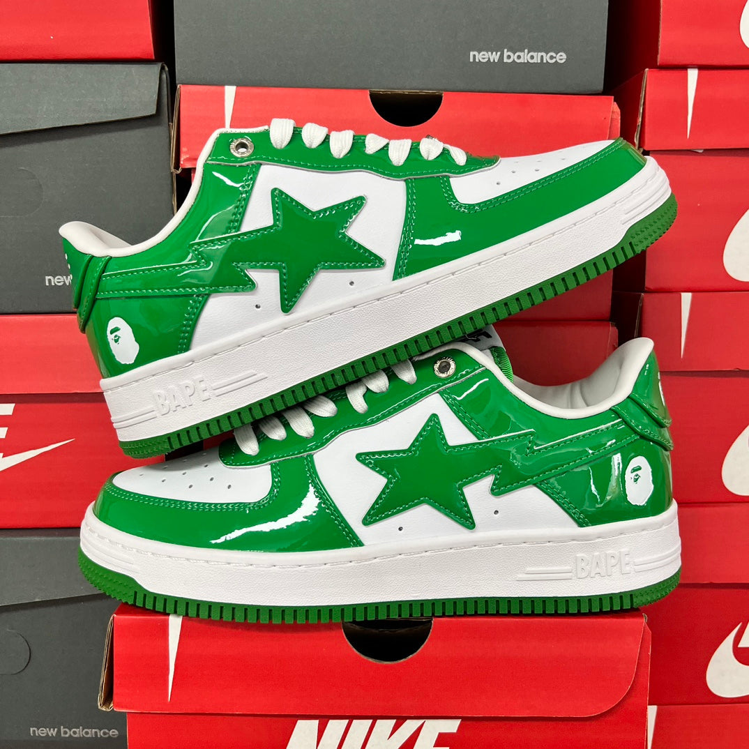 A Bathing Ape Bapesta Green/White