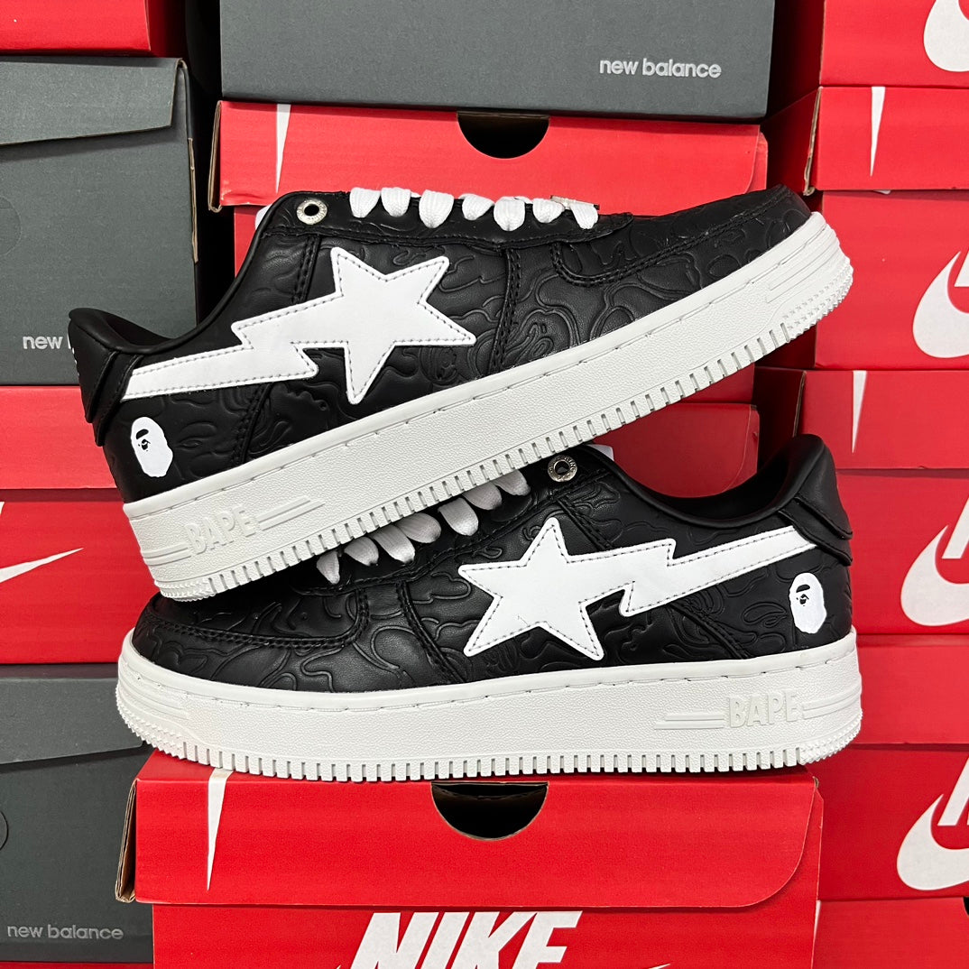 A Bathing Ape Bapesta Motif Black/White