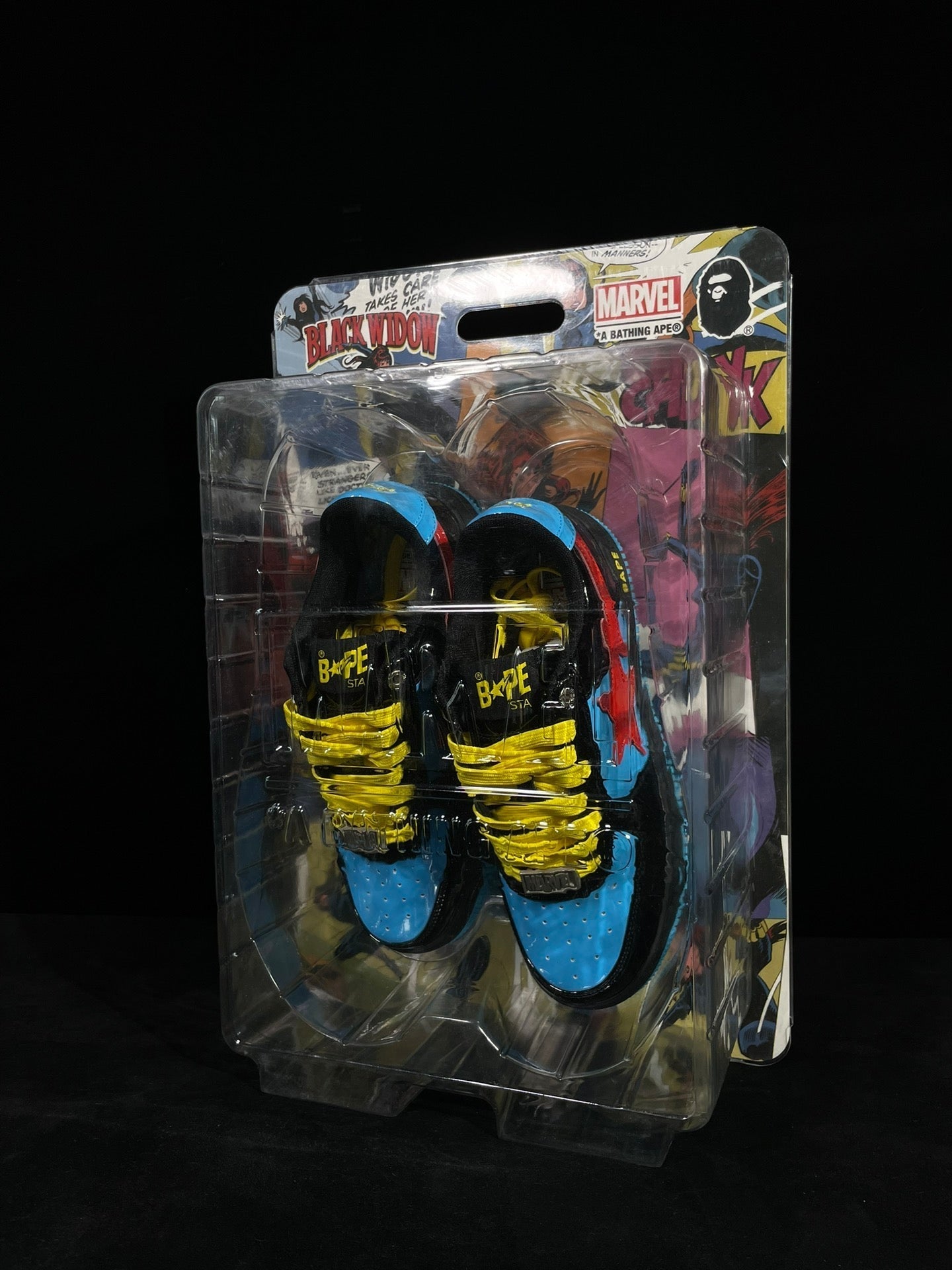 A Bathing Ape Bapesta Marvel Edition Black Widow