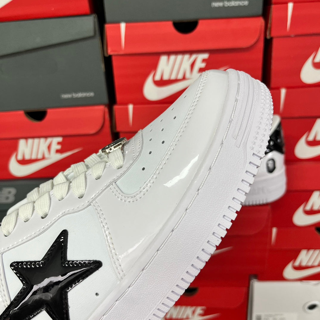 A Bathing Ape Bapesta White/Shiny Black