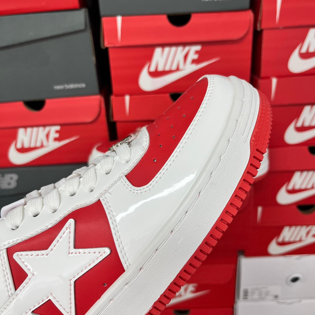 A Bathing Ape Bapesta White/Red