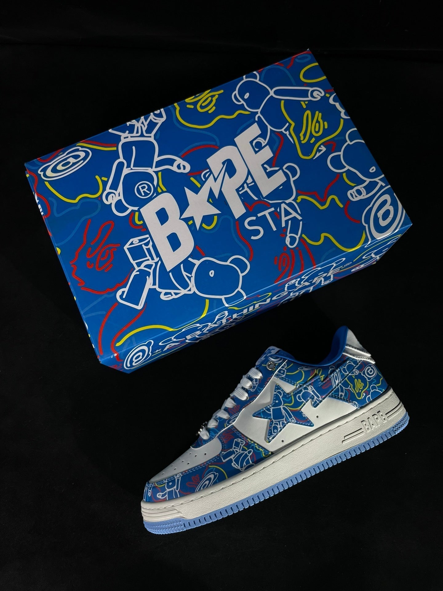 A Bathing Ape Bapesta Medicom Toy Blue