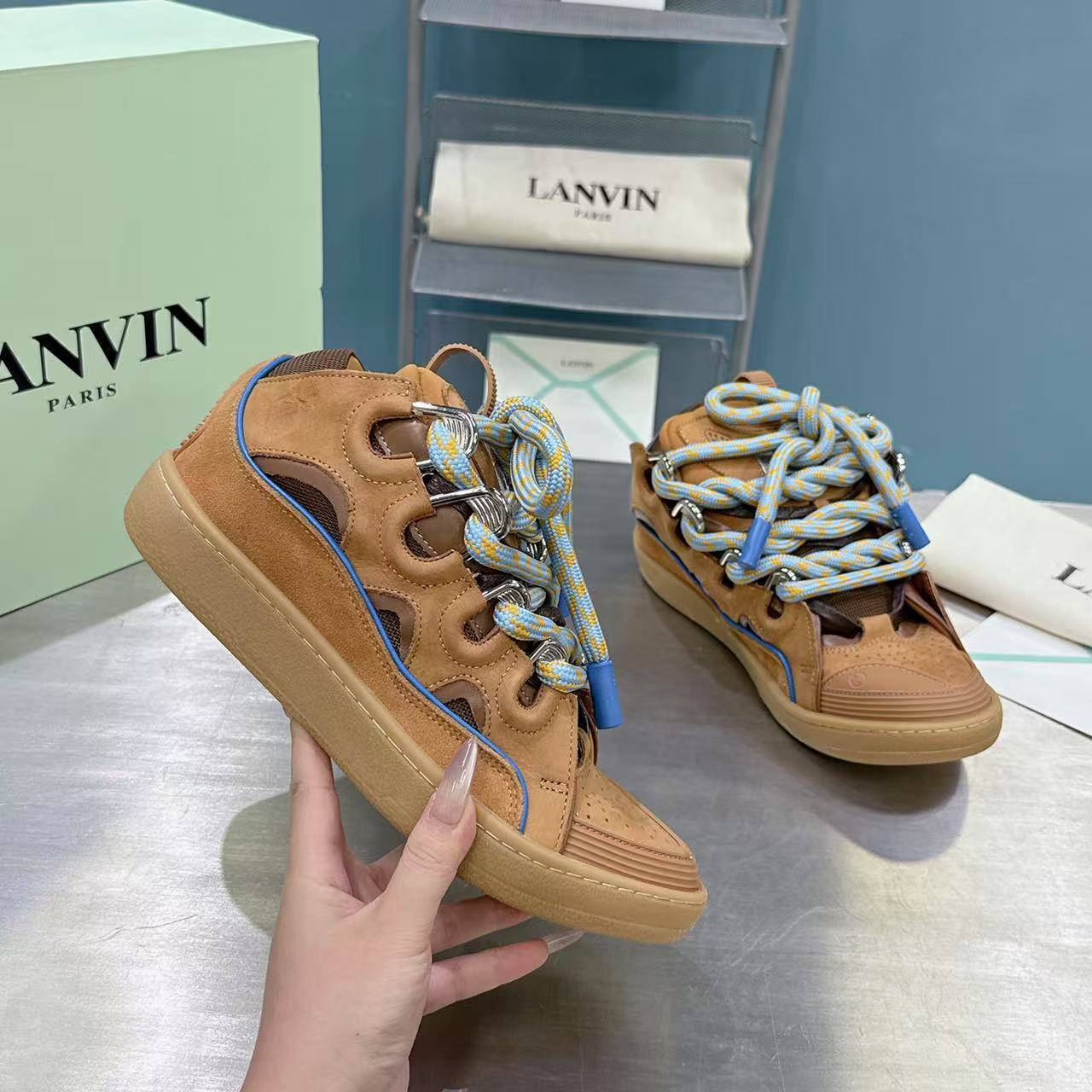 Lanvin Curb Rope Brown/Blue