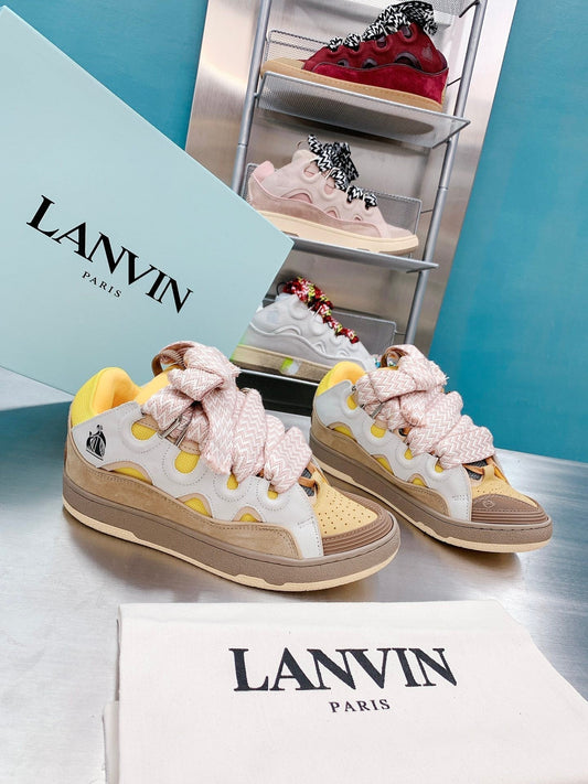 Lanvin Curb Yellow/White/Brown