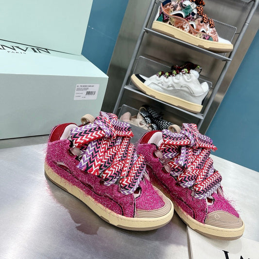 Lanvin Curb Shaggy Tweed Pink