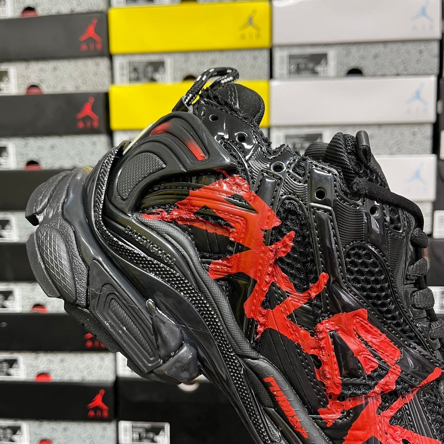 Balenciaga Runner 7.0 Triple Black Graffiti