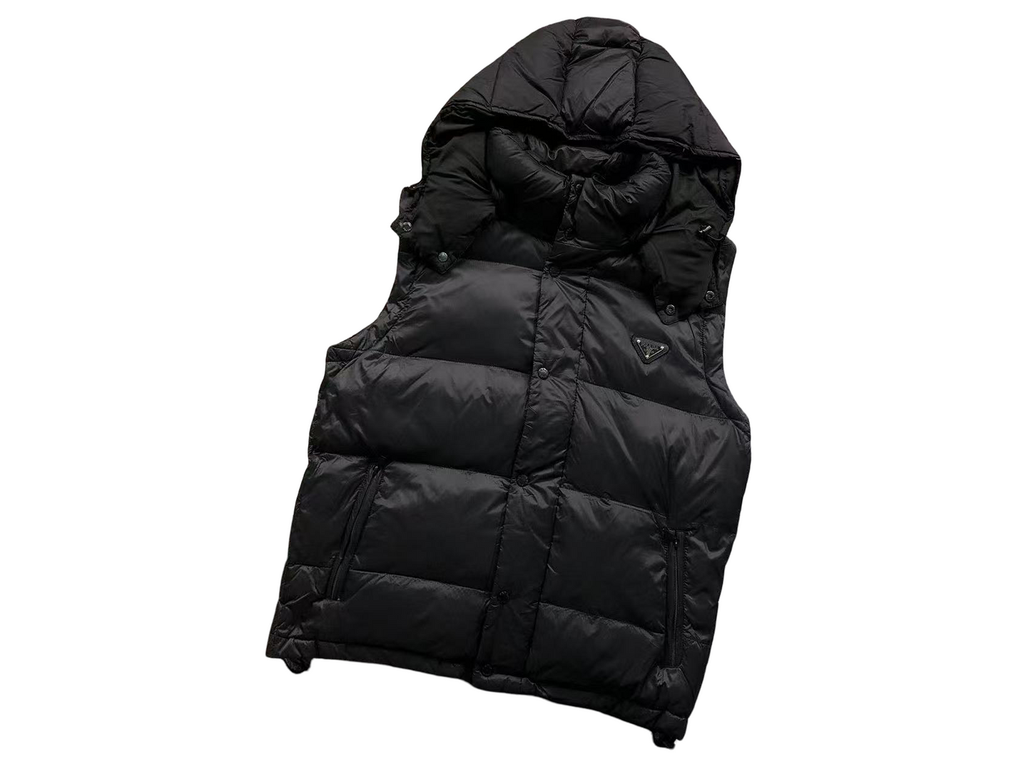Prada Nylon Detachable Down Jacket Black