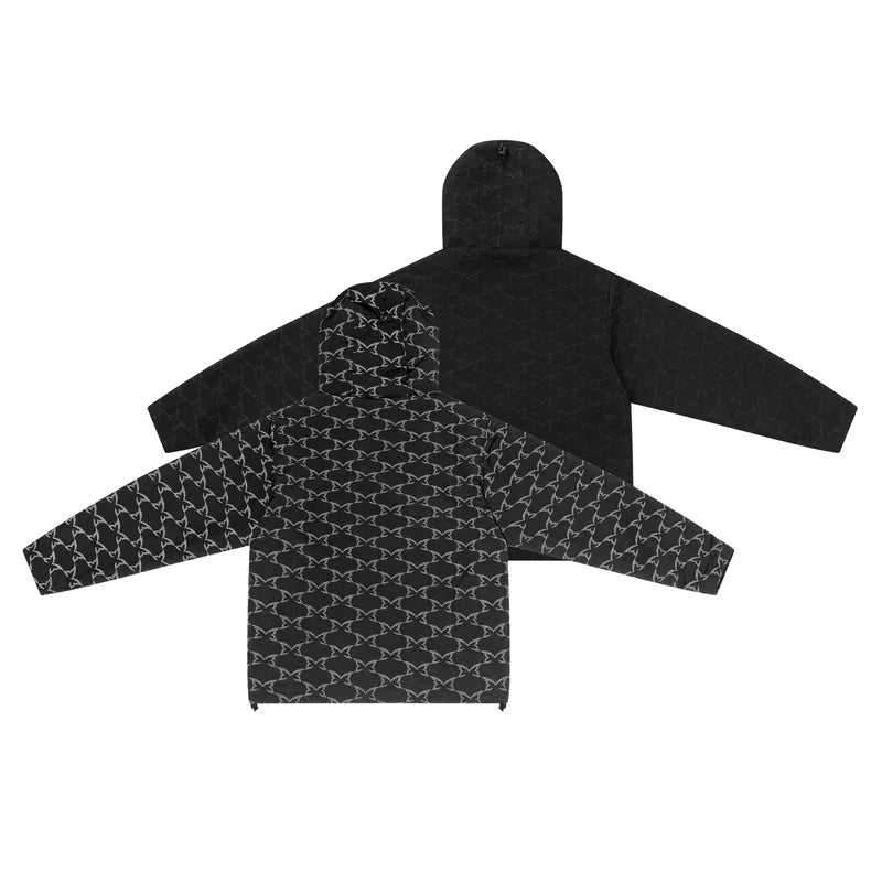 MERTRA Reflective Monogram Jacket Black