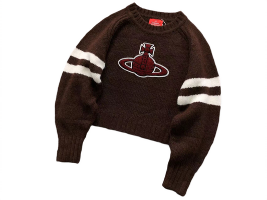 Vivienne Westwood Orb Knit Sweater Brown