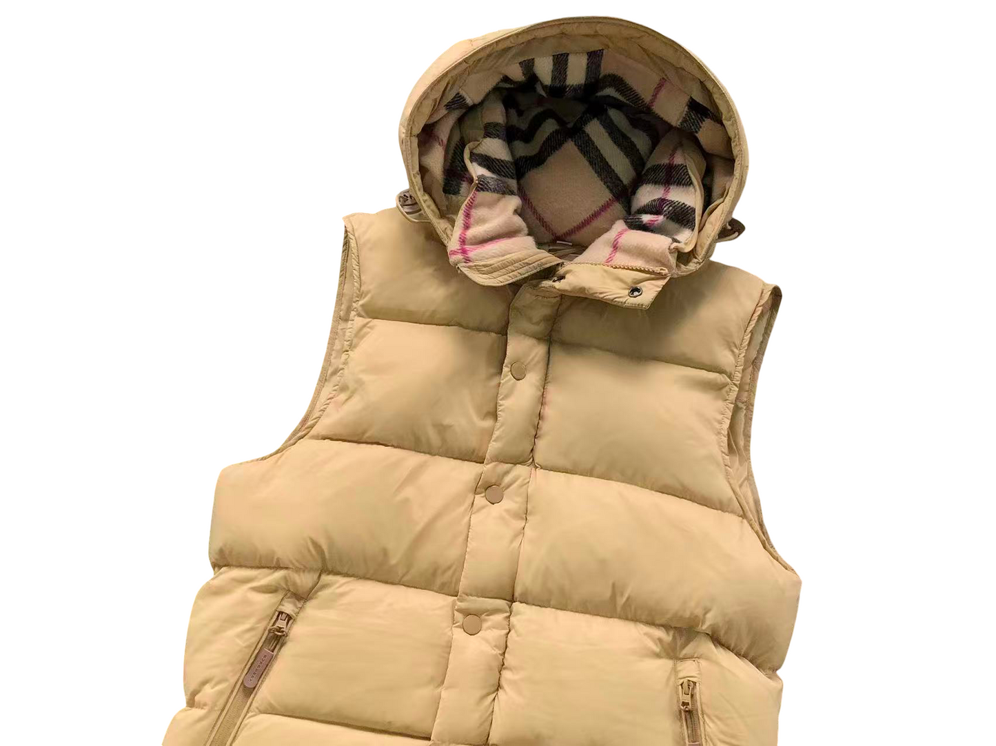 Burberry Detachable Hooded Puffer Jacket Gold