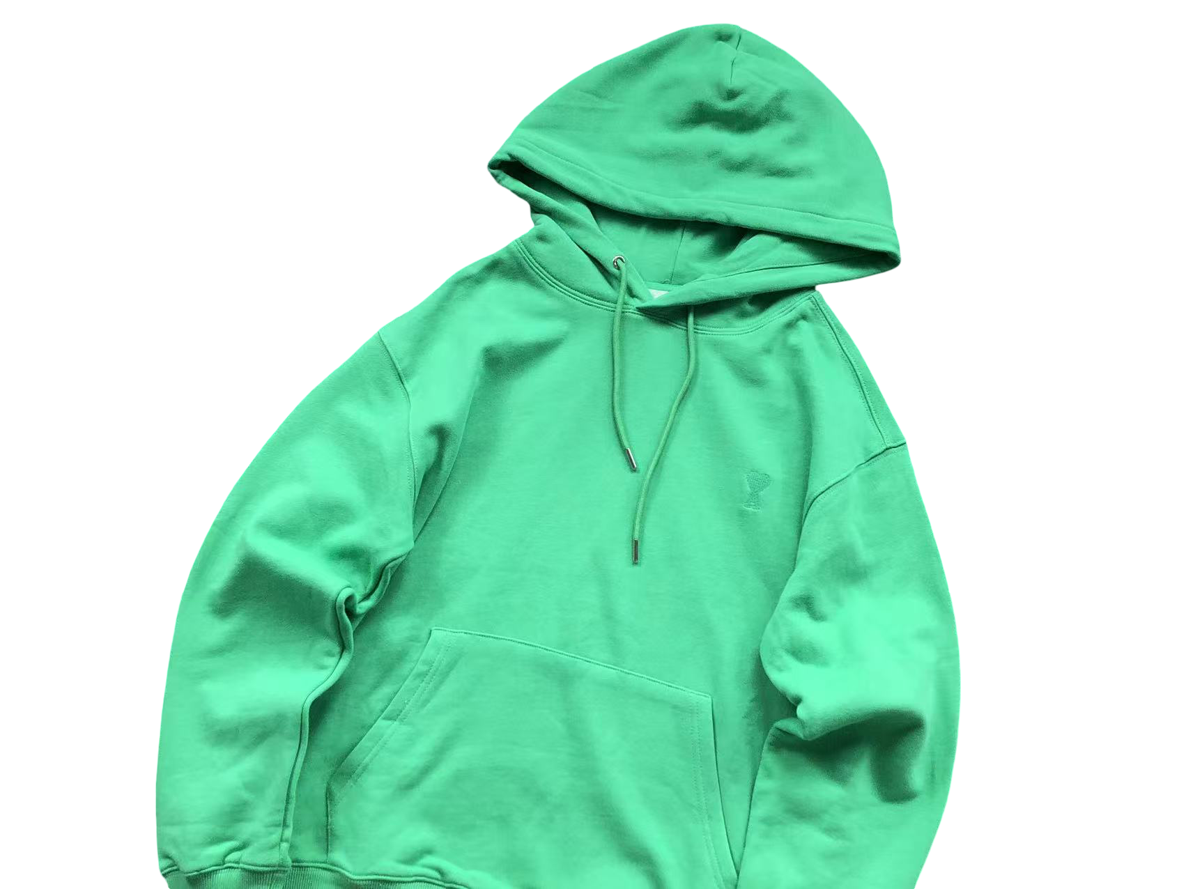 AMI Paris Classic Heart Hoodie Mint