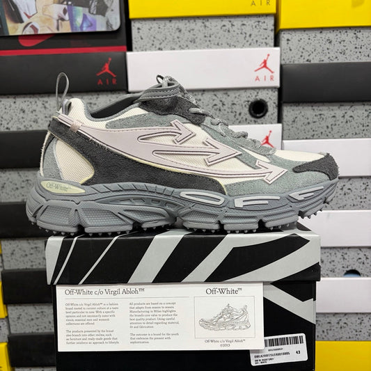 Off-White Be Right Back Grey Pink Suede