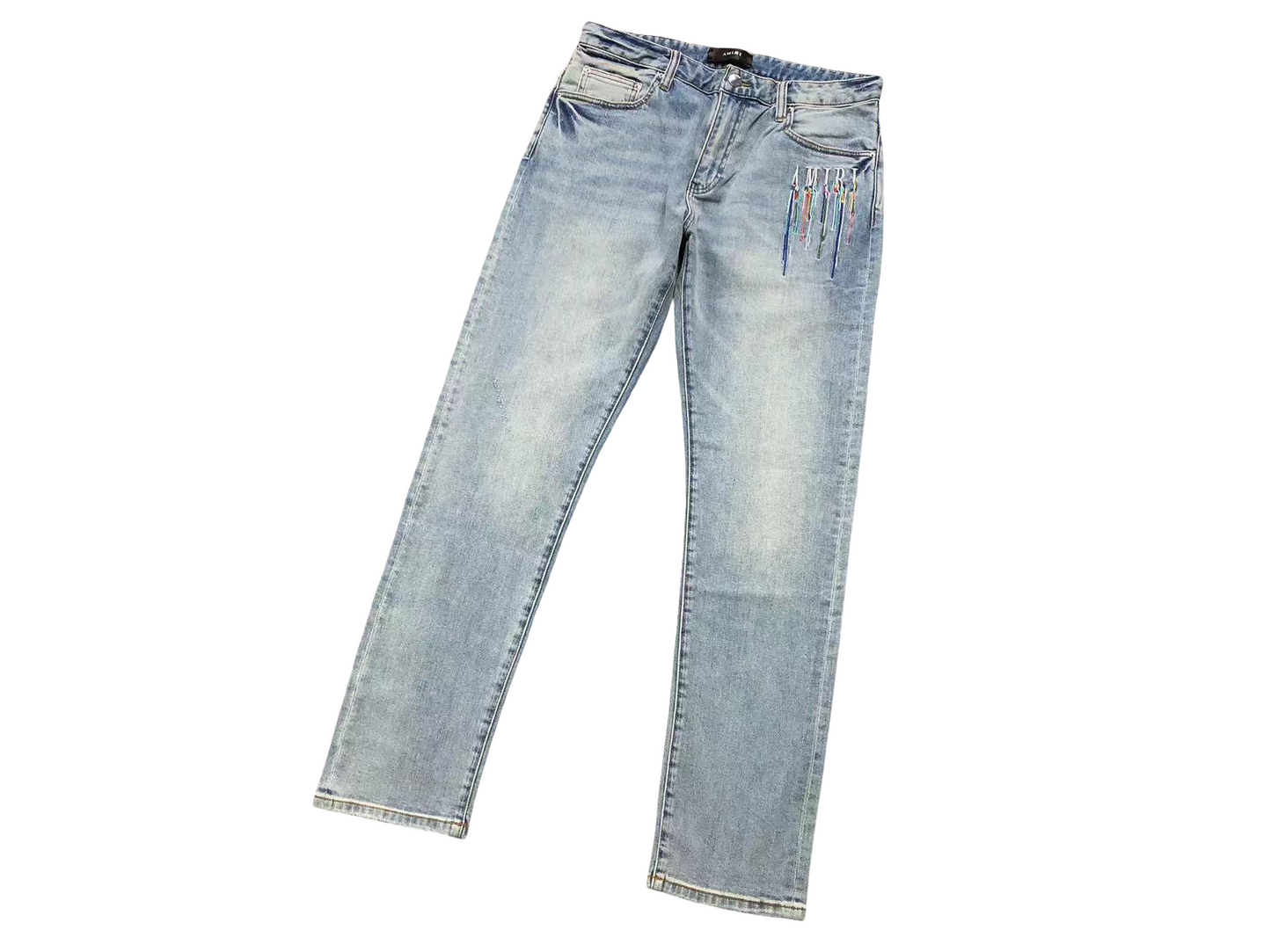 AMIRI Painted Denim Jeans Blue