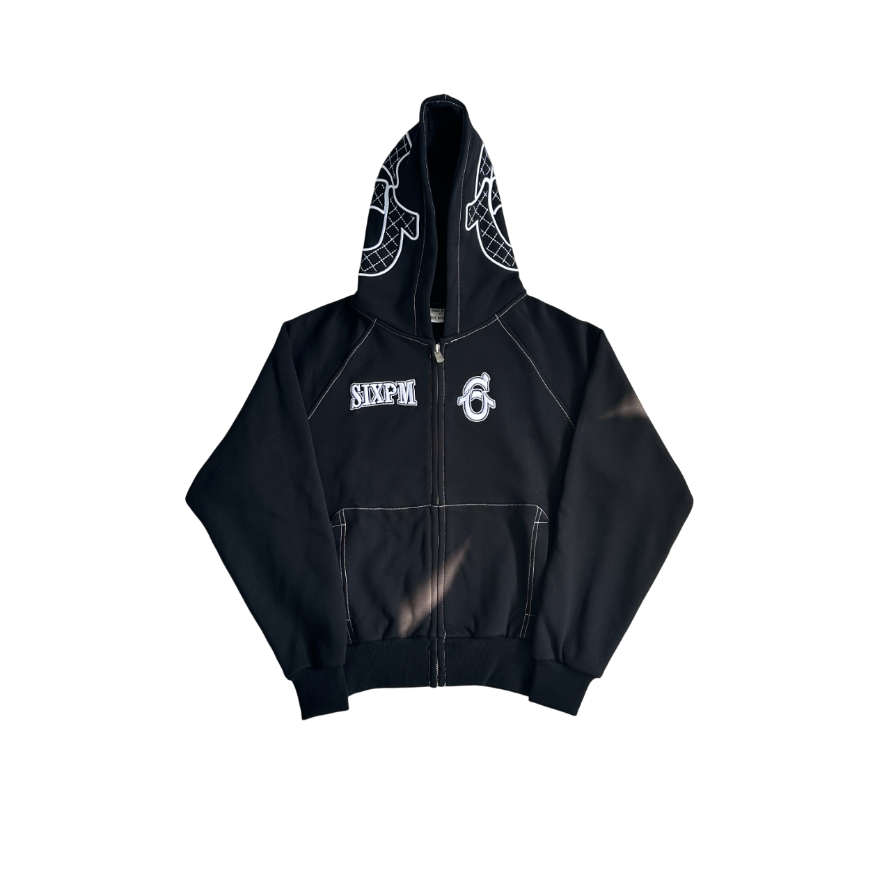 6PM Horseshoe Zip Hoodie Black