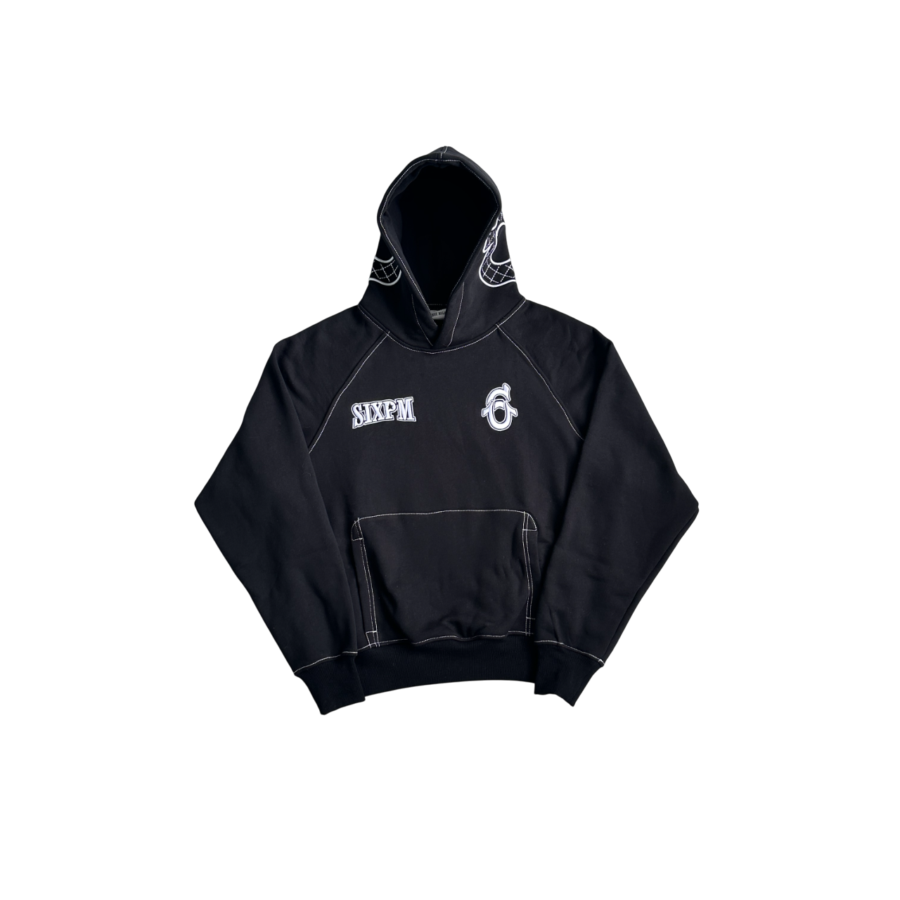 6PM Horseshoe Hoodie Black