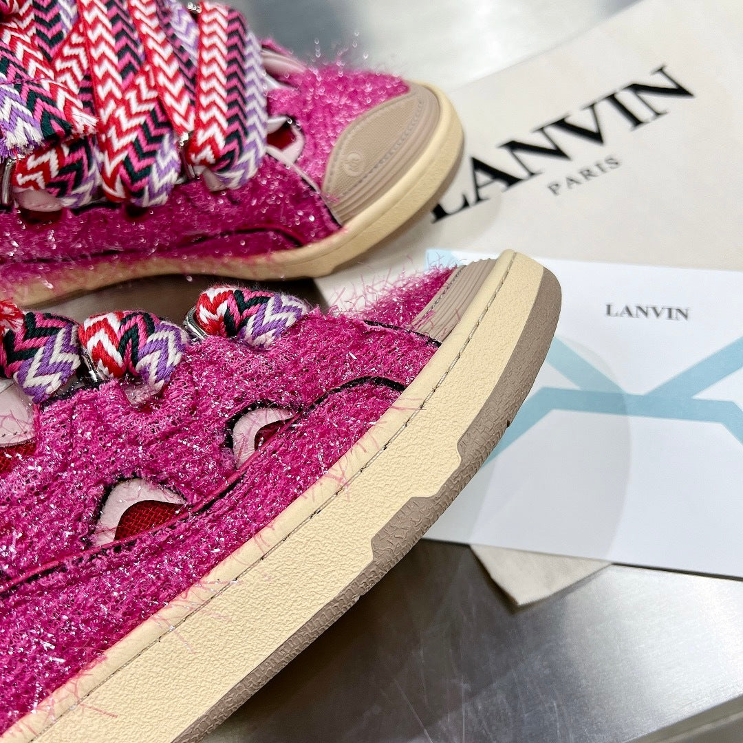 Lanvin Curb Shaggy Tweed Pink