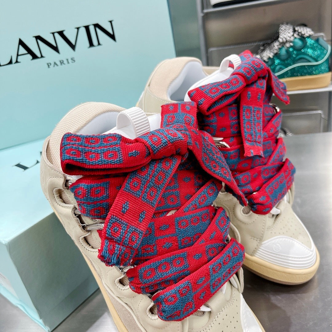 Lanvin Curb Cream/Beige/Red